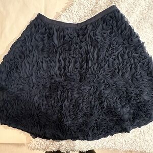 Club Monaco Navy Ruffle Skirt
